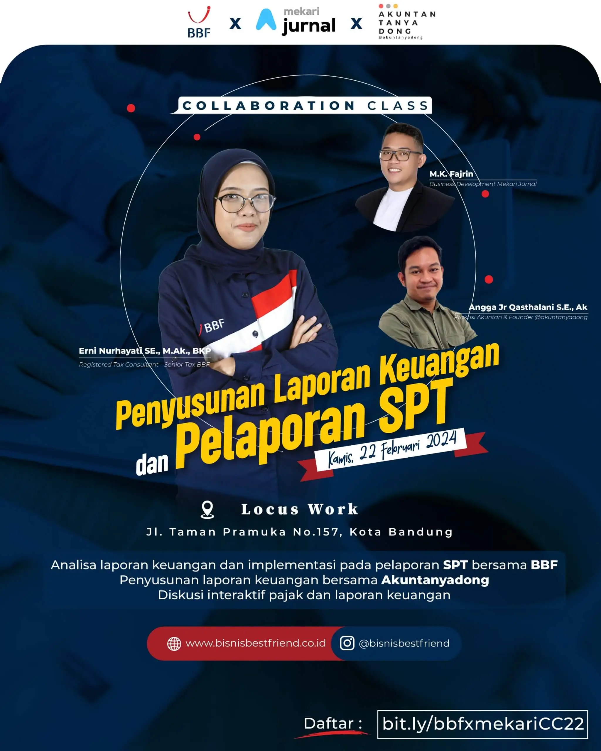Kelas offline di Bandung, Kolaborasi BBF x Mekari membahas Penyusunan Laporan Keuangan dan Pelaporan SPT