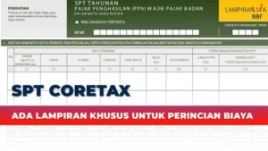 SPT Coretax: Ada Lampiran Khusus untuk Perincian Biaya