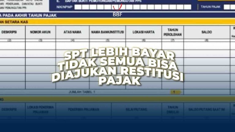 SPT Lebih Bayar: Tidak Semua Bisa Diajukan Restitusi Pajak