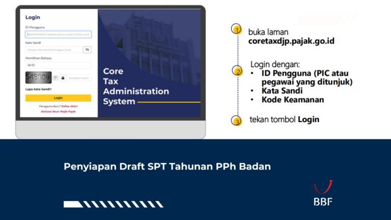 Penyiapan Draft SPT Tahunan PPh Badan